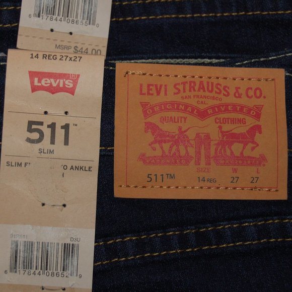 Levi's Big Boys 511 Slim Fit Jeans - Picture 6 of 8